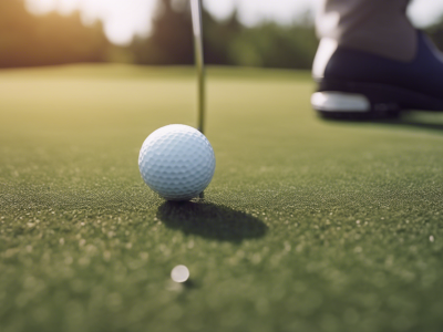 playing golf on the course