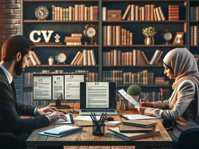 a-person-comparing-a-cv-and-resume-at-a-desk-in-an-office