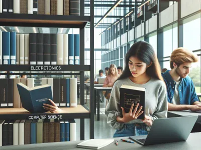 Which Is Best: ECE or CSE? students-studying-electronics-and-computer-science-in-a-bright-library-setting