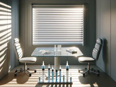 two-prescription-injector-pens-on-a-table-by-a-window-in-a-sunlit-medical-office