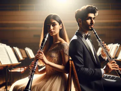 a-clarinet-and-an-oboe-being-played-in-an-elegant-music-hall