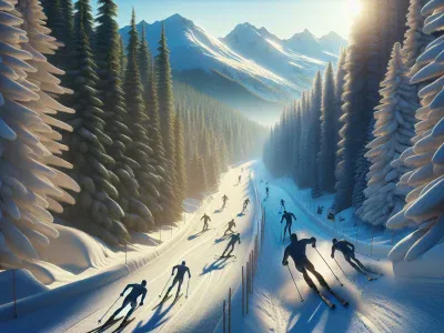 a-picturesque-winter-split-scene-contrasting-cross-country-and-downhill-skiing