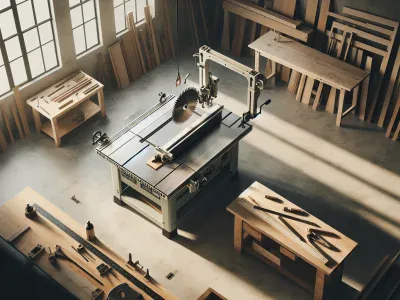 Difference Between Table Saw and Radial Arm Saw a-table-saw-and-a-radial-arm-saw-in-a-woodworking-workshop