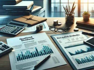 illustration-of-tools-on-an-office-desk-for-finance-terms-analysis