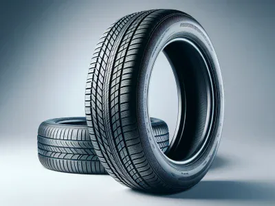 summer-tire-and-all-season-tire-contrasted-on-a-light-background