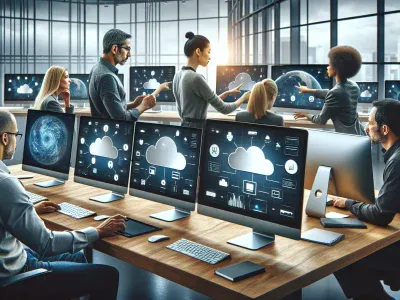 Difference Between Nextcloud and ownCloud team-members-comparing-nextcloud-and-owncloud-interfaces-in-an-office