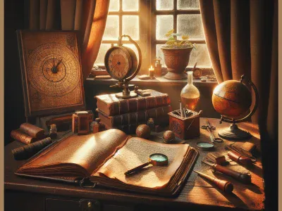 a-historical-desk-setup-with-books-a-globe-and-a-magnifying-glass