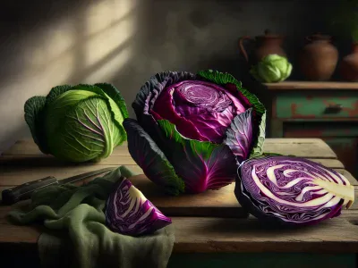 a-sliced-red-and-green-cabbage-on-a-rustic-wooden-table