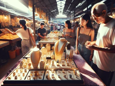 a-bustling-market-displaying-gold-and-platinum-jewelry-under-bright-sunlight