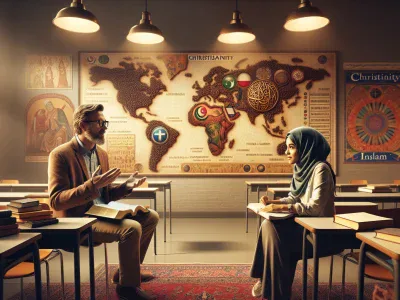 a-diverse-group-discussing-christianity-and-islam-in-a-classroom-setting