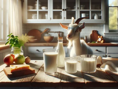 Which Is More Nutritious: Goat Or Cow Milk? a-glass-of-goat-milk-next-to-a-glass-of-cow-milk-on-a-kitchen-table