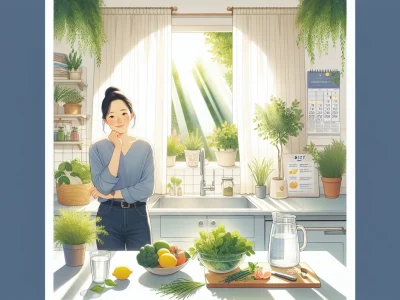 a-woman-examining-healthy-foods-in-a-bright-kitchen-setting