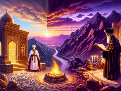 a-zoroastrian-priest-with-flames-beside-a-jewish-elder-reading-from-the-torah