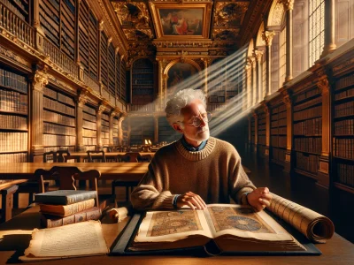 an-elderly-scholar-studying-history-in-a-sunlit-library
