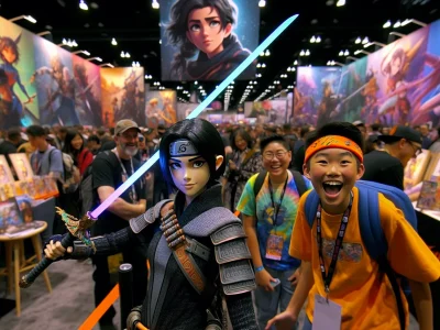 fans-celebrating-attack-on-titan-and-naruto-at-an-anime-convention