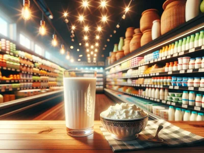 Which Is More Nutritious: Milk or Curd? fresh-milk-in-a-glass-and-creamy-curd-in-a-bowl-on-a-wooden-countertop