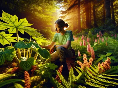 What Is Worse Than Poison Ivy hiker-inspecting-dangerous-plants-in-a-sunlit-forest