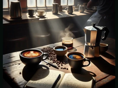 What Is Stronger: Dark Or Light Coffee? two-coffee-cups-side-by-side-one-dark-and-one-light-on-a-wooden-table