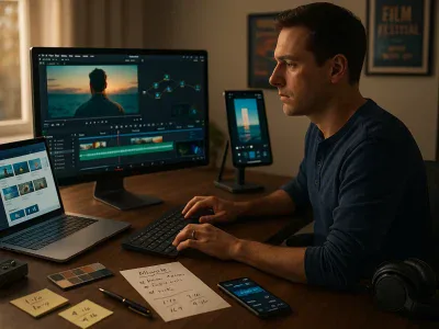 content-creator-workspace-showing-desktop-laptop-tablet-and-phone-editing-apps