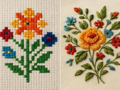 cross stitch vs embroidery