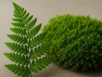 differences between fern and moss