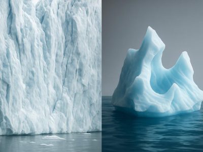 glacier versus iceberg distinctions