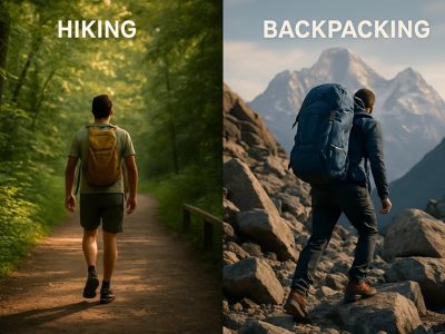 hiking vs backpacking differences