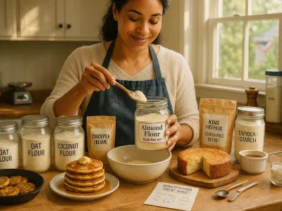 home-cook-comparing-labeled-flour-substitutes-on-a-sunlit-kitchen-counter