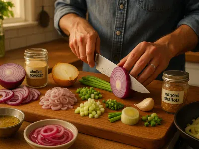 home-cook-preparing-shallot-substitutes-on-a-cutting-board-in-a-sunny-kitchen