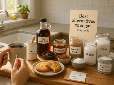 morning-kitchen-spread-of-coffee-and-labeled-sugar-alternative-jars