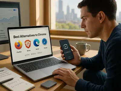 person-at-laptop-comparing-browser-alternatives-with-icons-and-migration-checklist