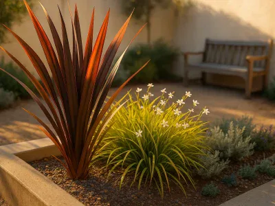 Phormium Vs Libertia: Which Is Right For Your Garden? phormium-jester-fan-beside-a-carpet-of-libertia-with-white-star-flowers