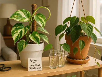 pothos-and-heartleaf-philodendron-side-by-side-on-a-sunlit-shelf