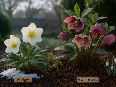side-by-side-helleborus-niger-and-h-orientalis-in-a-frosty-garden
