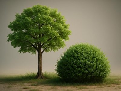 tree and bush comparison