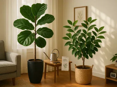 two-indoor-trees-side-by-side-a-fiddle-leaf-fig-and-a-ficus-audrey-in-a-living-room