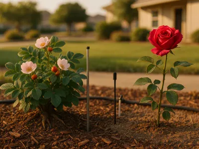 two-roses-side-by-side-drought-resistant-shrub-and-wilting-hybrid-tea-bloom