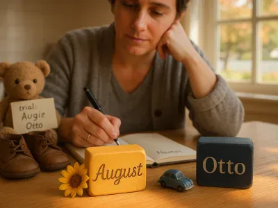 two-wooden-name-blocks-labeled-august-and-otto-on-a-kitchen-table