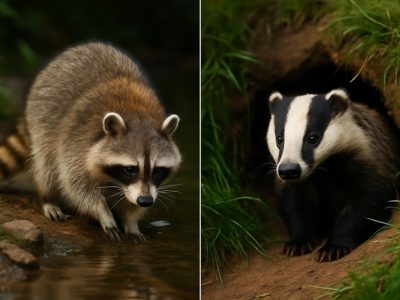 The Difference Between Raccoon and Badger, Explained Like You're Busy in the Wild wildlife comparison raccoon vs badger