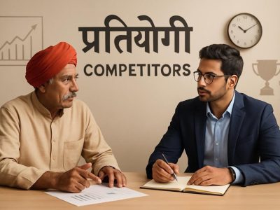 meaning of competitors in hindi